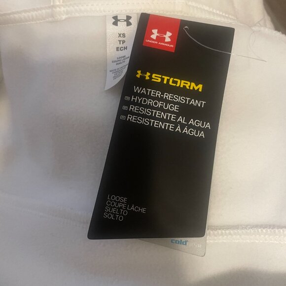 Under Armour UA White Swacket Size XS Activewear Gym Workout Running - Picture 4 of 15